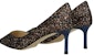 (Women) Jimmy Choo Romy 60 'Gold Black Glitter' ROMY60TGFAMETHYSTMIX