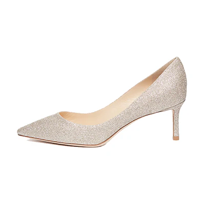 (W) Jimmy Choo Romy 60 'Shimmer Gold'