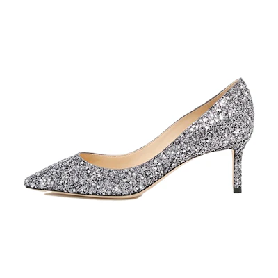 (W) Jimmy Choo Romy 60 'Silver'
