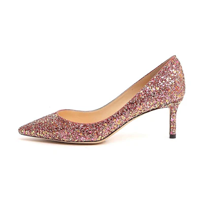 (W) Jimmy Choo Romy 60 High Heels 'Sequin Sparkle'
