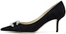 (Women) Jimmy Choo Romy 65 High Heels 'Saresa Black' SARESA65SUEBLACK