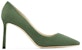 (Women) Jimmy Choo Romy 85 'Cactus Green Suede' ROMY85SUE