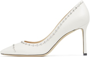 (Women) Jimmy Choo Romy 85 'Crystal Embellished White' ROMY85NXR0C7368 (Women) Jimmy Choo Romy 85 'Crystal Embellished White' ROMY85NXR0C7368