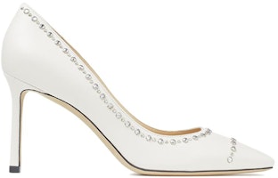 (W) Jimmy Choo Romy 85 'Blanco con Cristales Adornados' ROMY85NXR0C7368 Order (W) Jimmy Choo Romy 85 'Blanco con Cristales Adornados' ROMY85NXR0C7368