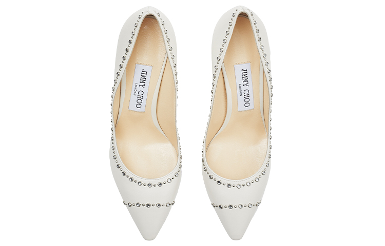 Shop (W) Jimmy Choo Romy 85 ''水晶装饰白色'' ROMY85NXR0C7368