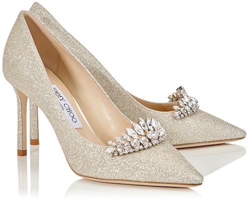 (Women) Jimmy Choo Romy 85 'Icy White Gold with Crystal Embellishment' ROMY85ARR Order (Women) Jimmy Choo Romy 85 'Icy White Gold with Crystal Embellishment' ROMY85ARR