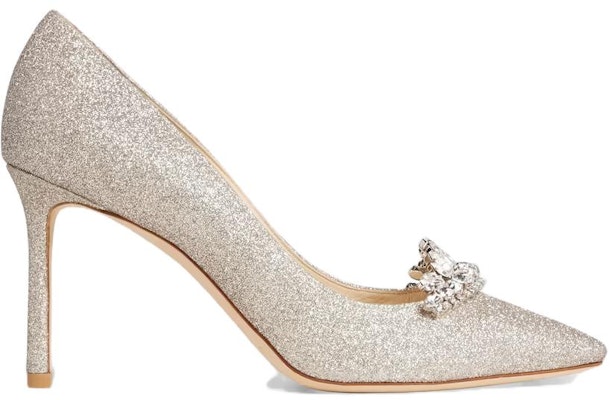 (Women) Jimmy Choo Romy 85 'Icy White Gold with Crystal Embellishment' ROMY85ARR Order (Women) Jimmy Choo Romy 85 'Icy White Gold with Crystal Embellishment' ROMY85ARR