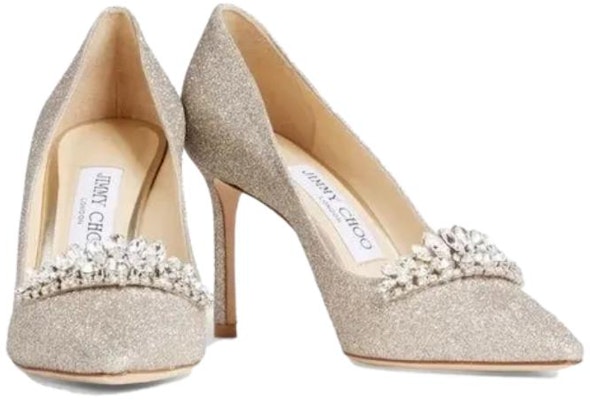 (Women) Jimmy Choo Romy 85 'Icy White Gold with Crystal Embellishment' ROMY85ARR Shop (Women) Jimmy Choo Romy 85 'Icy White Gold with Crystal Embellishment' ROMY85ARR