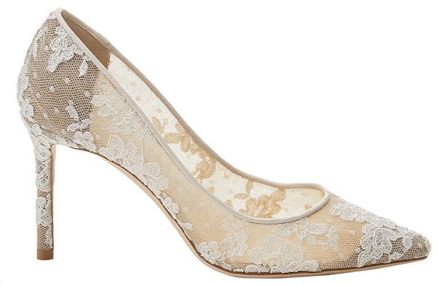 (Women) Jimmy Choo Romy 85 'Ivory Floral Lace' ROMY85ORE080002 Order (Women) Jimmy Choo Romy 85 'Ivory Floral Lace' ROMY85ORE080002