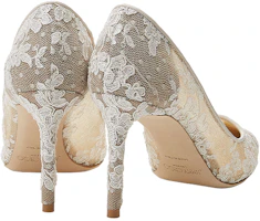 Purchase (W) Jimmy Choo Romy 85 ''Ivory Floral Lace'' Sepatu Hak Wanita Elegan. ROMY85ORE080002