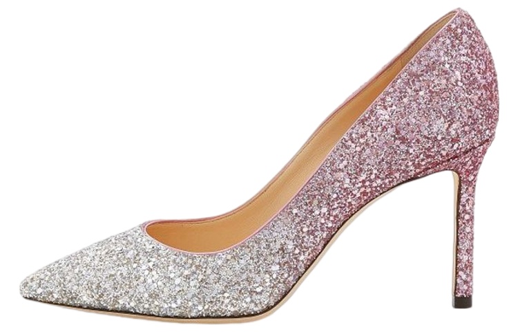 (Women) Jimmy Choo Romy 85 'Sequins Gradient Pink' ROMY85VOG