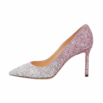 (W) Jimmy Choo Romy 85 'Sequins Gradient Pink'
