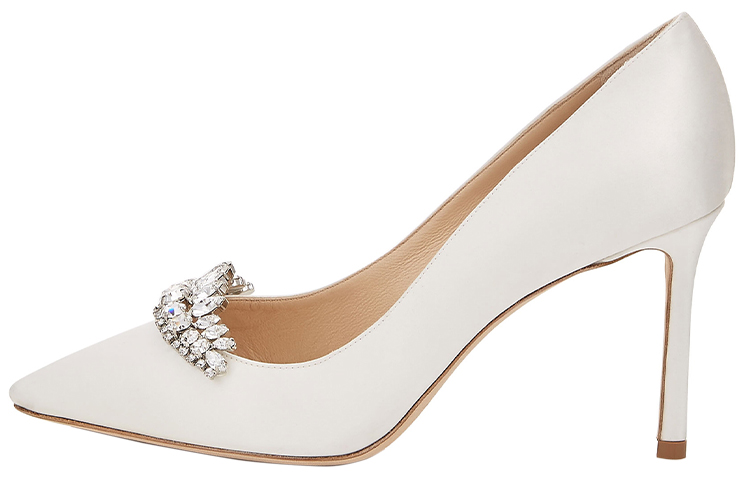 (Women) Jimmy Choo Romy 85 'White Crystal' ROMY85ARI000784