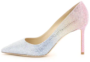 (Women) Jimmy Choo ROMY 85 Gradient Rhinestone Stiletto Heels 8.5cm Pink Blue ROMY85ZYV Powder Blue (Women) Jimmy Choo ROMY 85 Gradient Rhinestone Stiletto Heels 8.5cm Pink Blue ROMY85ZYV Powder Blue