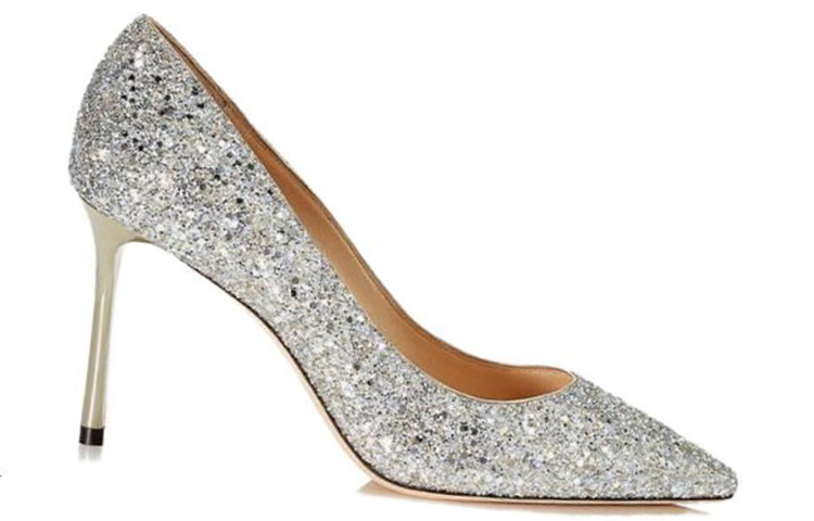 Order (W) Jimmy Choo Romy 银色布面尖头细高跟鞋 love100pgw