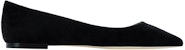 (Women) Jimmy Choo Romy Flat 'Black Ballet' ROMY-FLAT-SUEBLACK