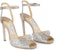 (Women) Jimmy Choo Sacora 100 'Silver Velvet' SACORA100PHZ