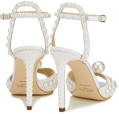 (W) Jimmy Choo Sacora 100 Sandalias de Tacón Alto 'Satén Blanco' SACORA100WOZ Lookbook (W) Jimmy Choo Sacora 100 Sandalias de Tacón Alto 'Satén Blanco' SACORA100WOZ