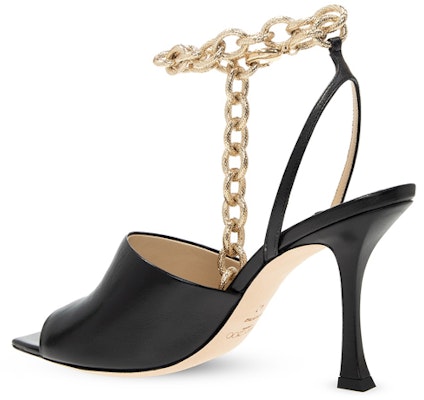 (Women) Jimmy Choo SAE 90 'Black Stiletto Sandals' SAE90LWCBLACKGOLD Order (Women) Jimmy Choo SAE 90 'Black Stiletto Sandals' SAE90LWCBLACKGOLD