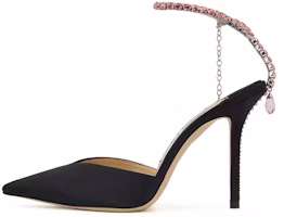 (Women) Jimmy Choo Saeda 100 'Lightrose Black' SAEDA-100-BGH-BLACK/LIGHT-ROSE (Women) Jimmy Choo Saeda 100 'Lightrose Black' SAEDA-100-BGH-BLACK/LIGHT-ROSE