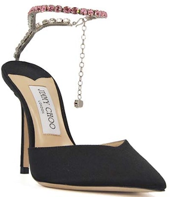 (Women) Jimmy Choo Saeda 100 'Lightrose Black' SAEDA-100-BGH-BLACK/LIGHT-ROSE Order (Women) Jimmy Choo Saeda 100 'Lightrose Black' SAEDA-100-BGH-BLACK/LIGHT-ROSE