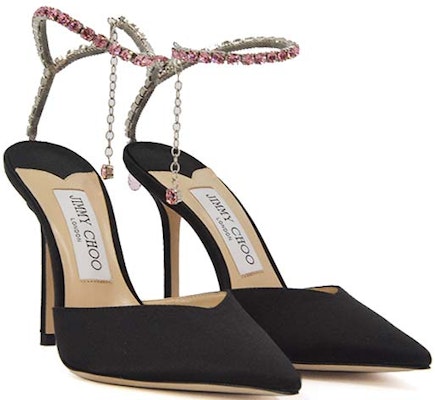 (Women) Jimmy Choo Saeda 100 'Lightrose Black' SAEDA-100-BGH-BLACK/LIGHT-ROSE Lookbook (Women) Jimmy Choo Saeda 100 'Lightrose Black' SAEDA-100-BGH-BLACK/LIGHT-ROSE