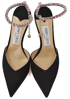 (Women) Jimmy Choo Saeda 100 'Lightrose Black' SAEDA-100-BGH-BLACK/LIGHT-ROSE Shop (Women) Jimmy Choo Saeda 100 'Lightrose Black' SAEDA-100-BGH-BLACK/LIGHT-ROSE