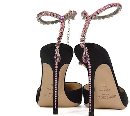 (Women) Jimmy Choo Saeda 100 'Lightrose Black' SAEDA-100-BGH-BLACK/LIGHT-ROSE Purchase (Women) Jimmy Choo Saeda 100 'Lightrose Black' SAEDA-100-BGH-BLACK/LIGHT-ROSE