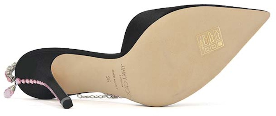 (Women) Jimmy Choo Saeda 100 'Lightrose Black' SAEDA-100-BGH-BLACK/LIGHT-ROSE Details for (Women) Jimmy Choo Saeda 100 'Lightrose Black' SAEDA-100-BGH-BLACK/LIGHT-ROSE