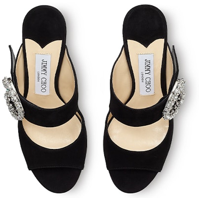 (Women) Jimmy Choo Saf 85 'Black High Heel Slides' SAF85SUE010003 Shop (Women) Jimmy Choo Saf 85 'Black High Heel Slides' SAF85SUE010003
