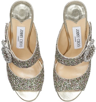 (Women) Jimmy Choo SAF 85 'Rough Glitter Fabric High Heel Slippers Silver' SAF85CGF Lookbook (Women) Jimmy Choo SAF 85 'Rough Glitter Fabric High Heel Slippers Silver' SAF85CGF