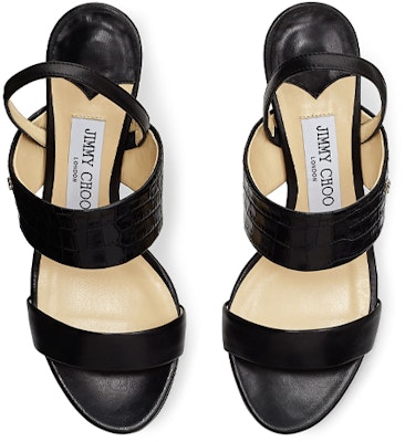 (Women) Jimmy Choo Salise 65 High Heels 'Black Nappa Leather' SALISE65CRJ Lookbook (Women) Jimmy Choo Salise 65 High Heels 'Black Nappa Leather' SALISE65CRJ
