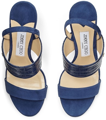 (Women) Jimmy Choo Salise 85 'Blue Suede' SALISE85CRQ Lookbook (Women) Jimmy Choo Salise 85 'Blue Suede' SALISE85CRQ