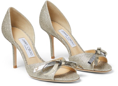 (W) Jimmy Choo Saphine 85 Tacones Altos 'Tela Plateada Brillante' SAPHINE85DGO Order (W) Jimmy Choo Saphine 85 Tacones Altos 'Tela Plateada Brillante' SAPHINE85DGO