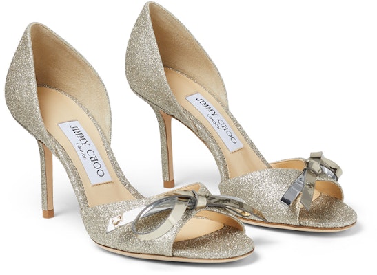 (W) Jimmy Choo Saphine 85 Tacones Altos 'Tela Plateada Brillante' SAPHINE85DGO Order (W) Jimmy Choo Saphine 85 Tacones Altos 'Tela Plateada Brillante' SAPHINE85DGO