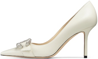 (Women) Jimmy Choo Saresa 85 High Heels 'White' SARESA85NAP080258 (Women) Jimmy Choo Saresa 85 High Heels 'White' SARESA85NAP080258