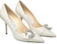(Women) Jimmy Choo Saresa 85 High Heels 'White' SARESA85NAP080258