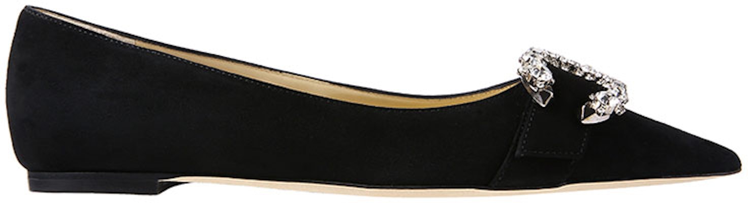 (Women) Jimmy Choo Saresa Flat 'Black Crystal Buckle' SARESAFLATUCB Order (Women) Jimmy Choo Saresa Flat 'Black Crystal Buckle' SARESAFLATUCB