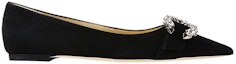 Order (Women) Jimmy Choo Saresa Flat 'Black Crystal Buckle' SARESAFLATUCB