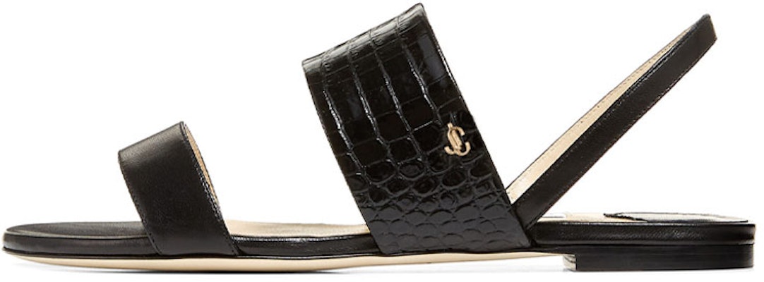(Women) Jimmy Choo Seia Flat 'Crocodile Leather Black' SEIAFLATCRJ Buy (Women) Jimmy Choo Seia Flat 'Crocodile Leather Black' SEIAFLATCRJ