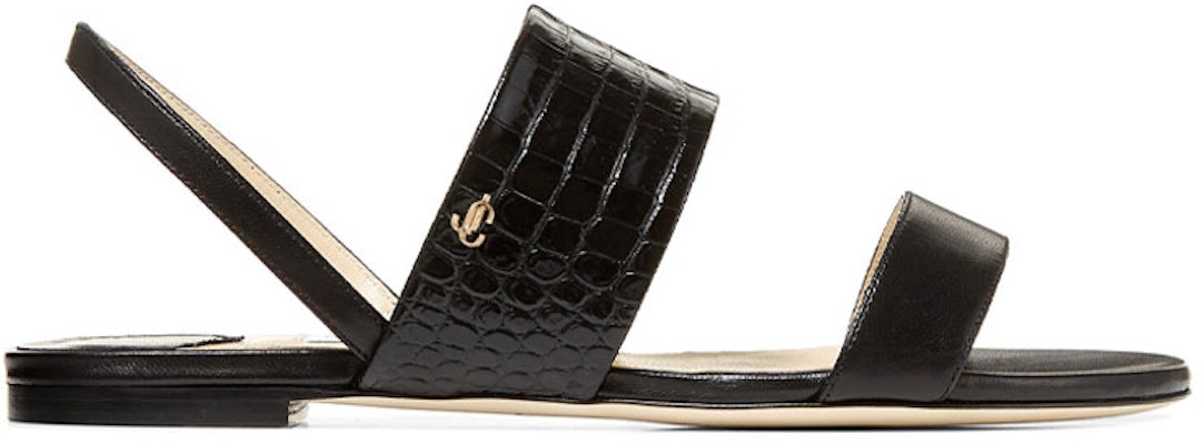 (Women) Jimmy Choo Seia Flat 'Crocodile Leather Black' SEIAFLATCRJ Order (Women) Jimmy Choo Seia Flat 'Crocodile Leather Black' SEIAFLATCRJ