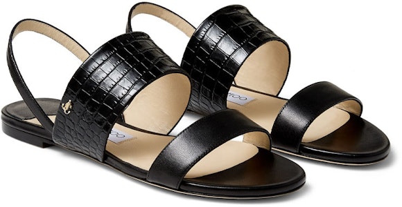 (W) Jimmy Choo Seia 平底鞋 '鱷魚皮黑色' SEIAFLATCRJ Lookbook (W) Jimmy Choo Seia 平底鞋 '鱷魚皮黑色' SEIAFLATCRJ