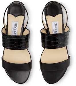 (W) Jimmy Choo Seia 平底鞋 '鱷魚皮黑色' SEIAFLATCRJ Shop (W) Jimmy Choo Seia 平底鞋 '鱷魚皮黑色' SEIAFLATCRJ