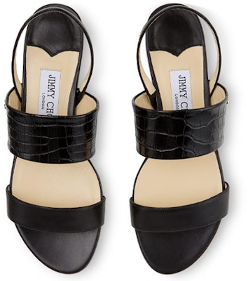 (Women) Jimmy Choo Seia Flat 'Crocodile Leather Black' SEIAFLATCRJ Shop (Women) Jimmy Choo Seia Flat 'Crocodile Leather Black' SEIAFLATCRJ