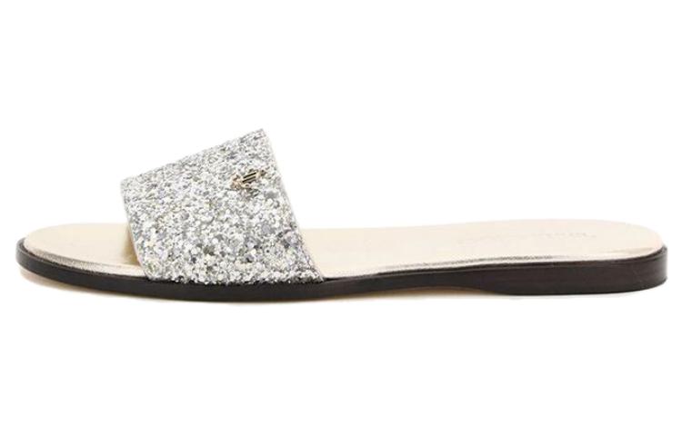 Buy (W) Jimmy Choo 拖鞋涼鞋 '銀色' MINEA-FLAT-CGF-CHAMPAGNE-35
