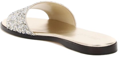 (W) ジミーチュー スライドサンダル ''シルバー'' MINEA-FLAT-CGF-CHAMPAGNE-35 Order (W) ジミーチュー スライドサンダル ''シルバー'' MINEA-FLAT-CGF-CHAMPAGNE-35