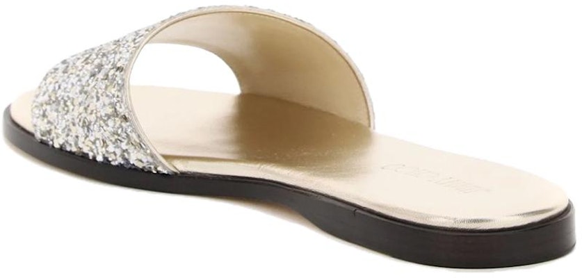 (Women) Jimmy Choo Slide Sandal 'Silver' MINEA-FLAT-CGF-CHAMPAGNE-35 Order (Women) Jimmy Choo Slide Sandal 'Silver' MINEA-FLAT-CGF-CHAMPAGNE-35