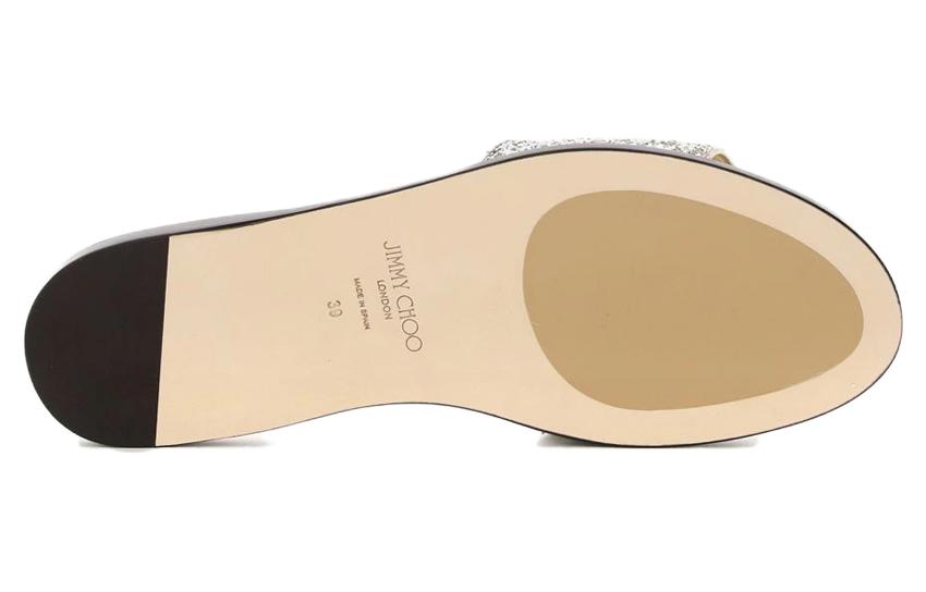 Shop (W) Jimmy Choo 拖鞋涼鞋 '銀色' MINEA-FLAT-CGF-CHAMPAGNE-35