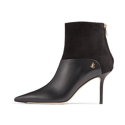 (W) Jimmy Choo Suede Ankle Boots with Crystal Trim 'Black'