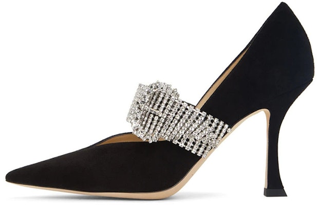 (Women) Jimmy Choo Suede High Heels 'Black' 212528F122028 Buy (Women) Jimmy Choo Suede High Heels 'Black' 212528F122028